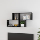 Scaffale a Parete Nero 100x18x53 cm in Legno truciolato