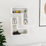 Mensole a Muro 2 pz Bianche 50x15x50 cm in Legno truciolato