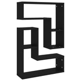 Mensole a Muro 2 pz Nere 50x15x50 cm in Legno truciolato