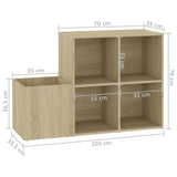 Scarpiera Ingresso Rovere Sonoma 105x35,5x70 Legno truciolato