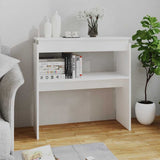 Tavolino Consolle Bianco 80x30x80 cm in Legno truciolato