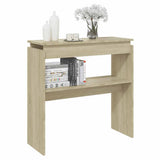 Tavolino Consolle Rovere Sonoma 80x30x80cm in Legno truciolato