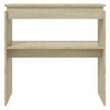 Tavolino Consolle Rovere Sonoma 80x30x80cm in Legno truciolato