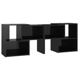Mobile Porta TV Nero Lucido 104x30x52 cm in Legno truciolato