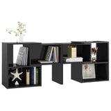Mobile Porta TV Nero Lucido 104x30x52 cm in Legno truciolato