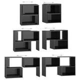 Mobile Porta TV Nero Lucido 104x30x52 cm in Legno truciolato