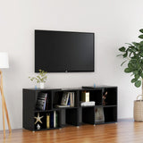 Mobile Porta TV Nero Lucido 104x30x52 cm in Legno truciolato