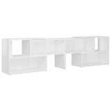 Mobile Porta TV Bianco Lucido 149x30x52 cm in Legno truciolato