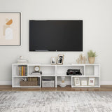 Mobile Porta TV Bianco Lucido 149x30x52 cm in Legno truciolato