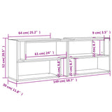 Mobile Porta TV Bianco Lucido 149x30x52 cm in Legno truciolato