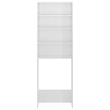 Mobile per Lavatrice Bianco Lucido 64x24x190 cm