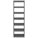 Libreria/Divisorio Grigio 60x30x199,5 cm Legno Massello di Pino