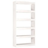 Libreria/Divisorio Bianco 80x30x167,4 cm Legno Massello di Pino
