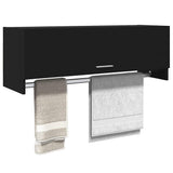 Armadio Nero 100x32,5x35 cm in Legno truciolato