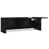 Armadio Nero 100x32,5x35 cm in Legno truciolato