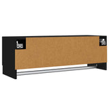 Armadio Nero 100x32,5x35 cm in Legno truciolato