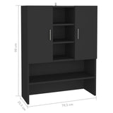Mobile per Lavatrice Nero 70,5x25,5x90 cm