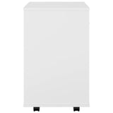 Mobiletto con Ruote Bianco 46x36x59 cm in Legno truciolato