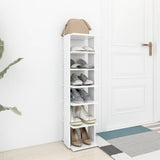Scarpiera Bianca 27,5x27x102 cm in Legno truciolato
