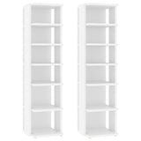 Scarpiere 2 pz Bianche 27,5x27x102 cm in Legno truciolato