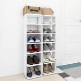 Scarpiere 2 pz Bianche 27,5x27x102 cm in Legno truciolato