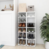 Scarpiere 2 pz Bianche 27,5x27x102 cm in Legno truciolato