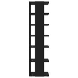 Scarpiera Nera 27,5x27x102 cm in Legno truciolato