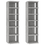 Scarpiere 2 pz Grigio Cemento 27,5x27x102 cm