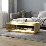 Tavolino da Salotto 110x50x33,5 cm in Legno Massello di Pino