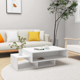 Tavolino da Salotto Bianco 102x55x42 cm Legno Legno truciolato