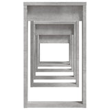 Tavolini Impilabili 3 pz Grigio Cemento in Legno truciolato
