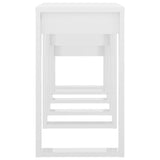 Tavolini Impilabili 3 pz Bianco Lucido in Legno truciolato