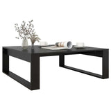 Tavolino da Salotto Nero 100x100x35 cm in Legno truciolato