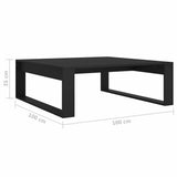Tavolino da Salotto Nero 100x100x35 cm in Legno truciolato