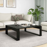 Tavolino da Salotto Nero 100x100x35 cm in Legno truciolato