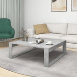 Tavolino Salotto Grigio Cemento 100x100x35 cm Legno truciolato