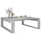 Tavolino Salotto Grigio Cemento 100x100x35 cm Legno truciolato