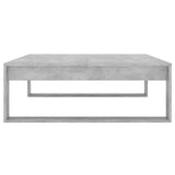 Tavolino Salotto Grigio Cemento 100x100x35 cm Legno truciolato