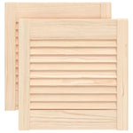 Ante con Design a Lamelle 2 pz 39,5x39,4 cm in Legno di Pino