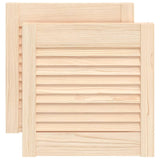 Ante con Design a Lamelle 2 pz 39,5x39,4 cm in Legno di Pino