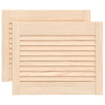 Ante con Design a Lamelle 2 pz 39,5x49,4 cm in Legno di Pino