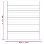 Anta con Design a Lamelle 61,5x59,4 cm in Legno di Pino