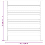 Ante con Design a Lamelle 2 pz 61,5x59,4 cm in Legno di Pino