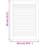 Anta con Design a Lamelle 69x49,4 cm in Legno di Pino