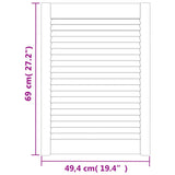 Anta con Design a Lamelle 69x49,4 cm in Legno di Pino