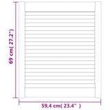 Anta con Design a Lamelle 69x59,4 cm in Legno di Pino