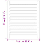 Ante con Design a Lamelle 2 pz 69x59,4 cm in Legno di Pino