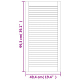 Ante con Design a Lamelle 4 pz 99,3x49,4 cm in Legno di Pino