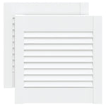 Ante a Lamelle 2 pz Bianche 39,5x39,4 cm in Legno di Pino