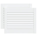 Ante a Lamelle 2 pz Bianche 39,5x49,4 cm in Legno di Pino